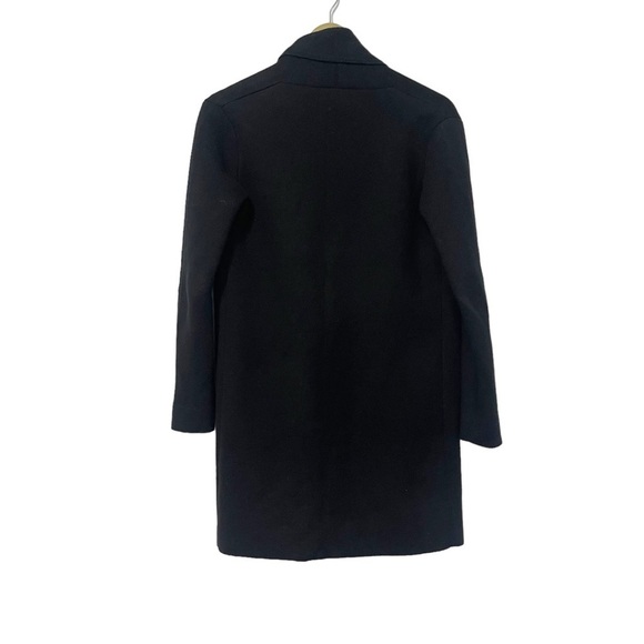 Burgess Black Open Front Cardigan With Pockets Size XS Knit Minimalist Neutral - Picture 2 of 6